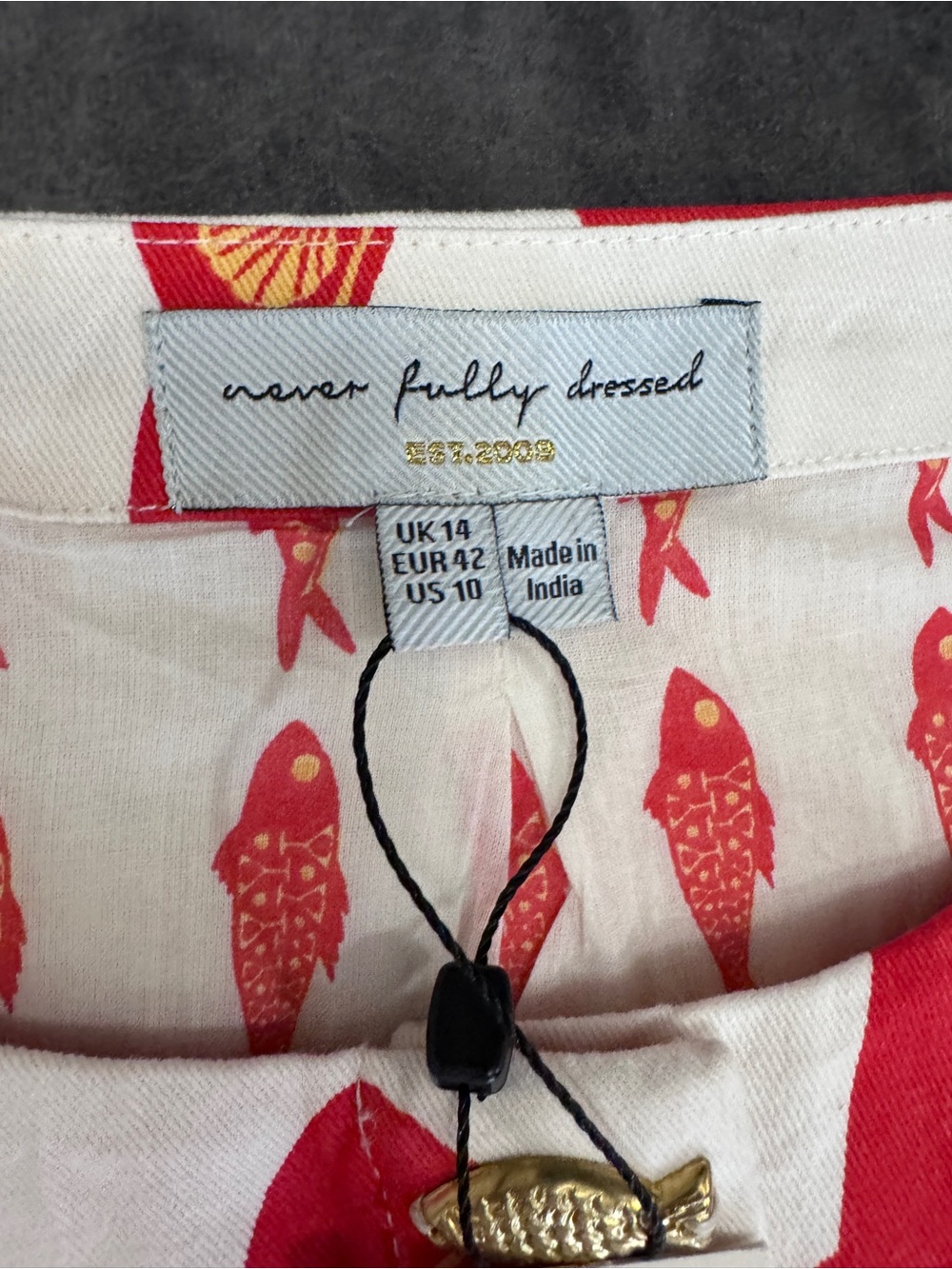 Women NEVER FULLY DRESSED  Sol Sardine Girl Summer White Cotton Waistcoat Top - Picture 9 of 12